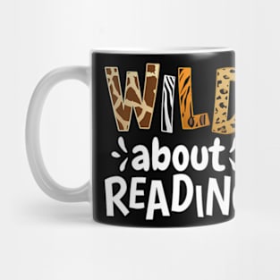 Wild About Reading, Reading Books And Bookworm Library Day Mug